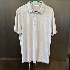 Travis Mathew Gray Short Sleeve Polo Shirt XL
